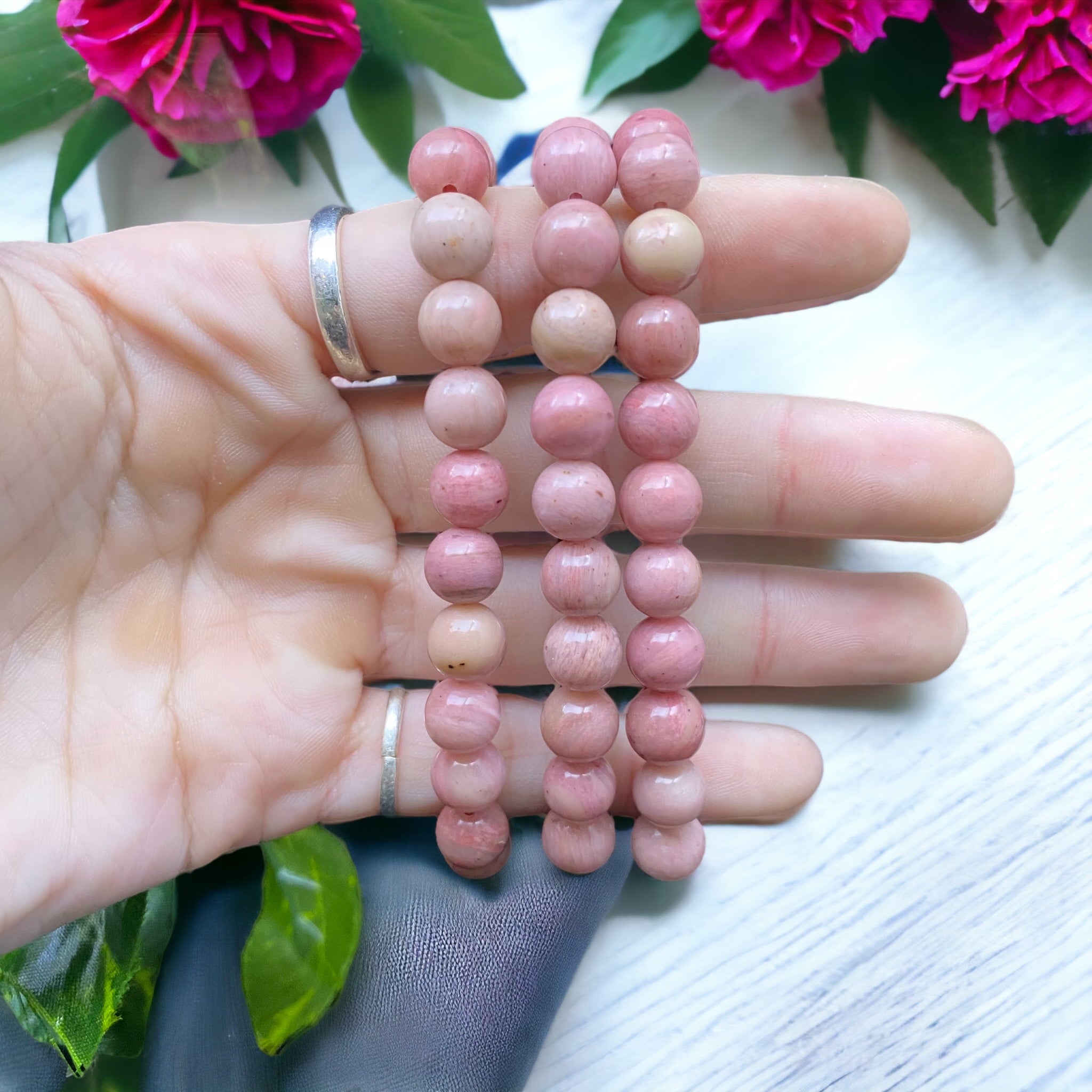 Rhodonite Bracelet - Heal The Heart | Tiny Rituals