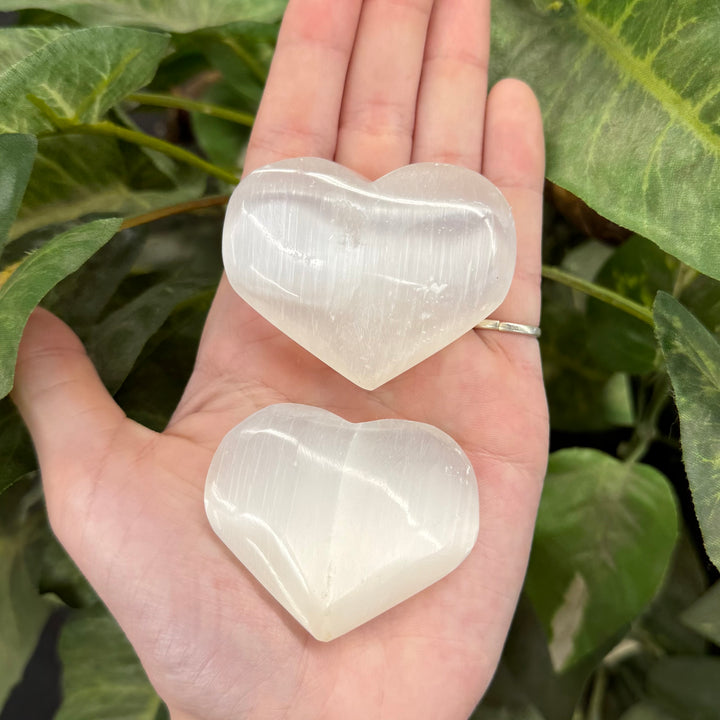 Selenite Puffy Heart 1.5-2"