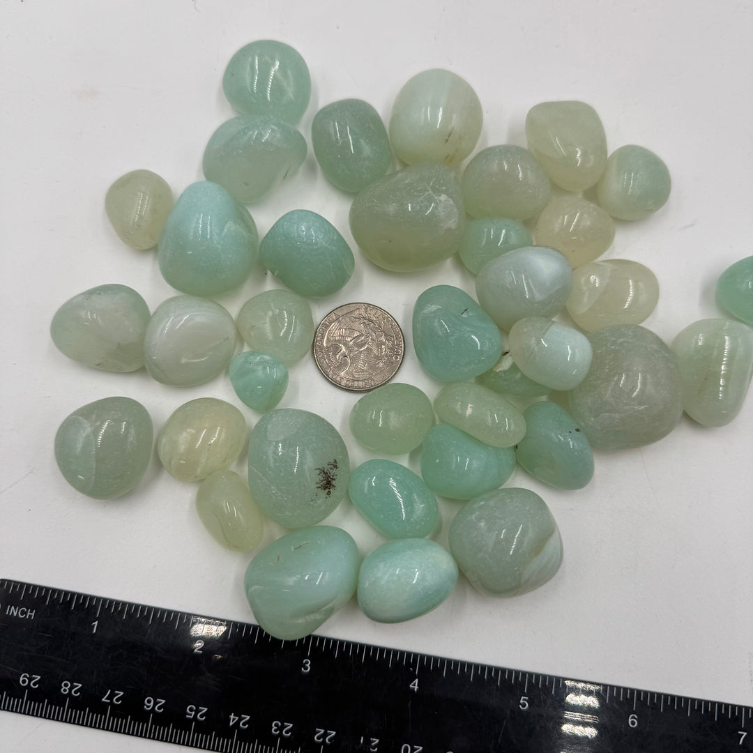 Aqua (Dyed) Agate Tumbled Stones 1 kg