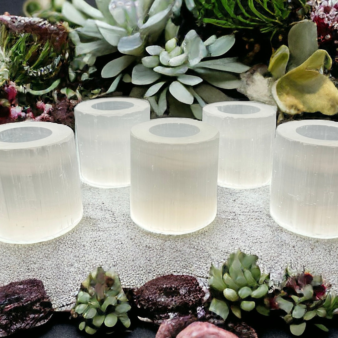 Selenite Votive Candle Holder - Funky Stuff