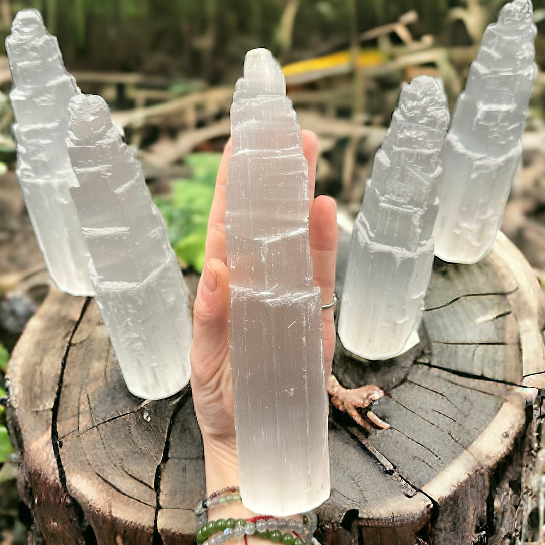 Selenite Tower (8") - Funky Stuff