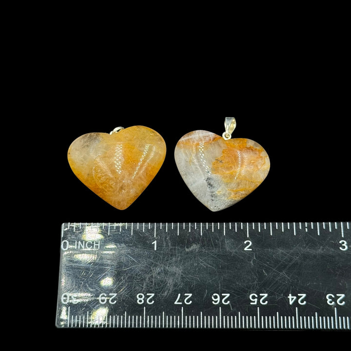 Golden Healer Quartz Heart Pendant