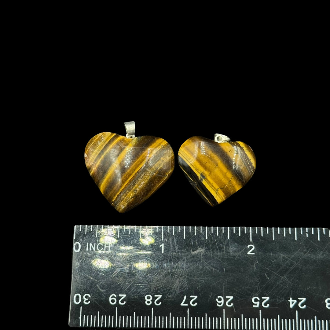 Tiger's Eye Heart Pendant