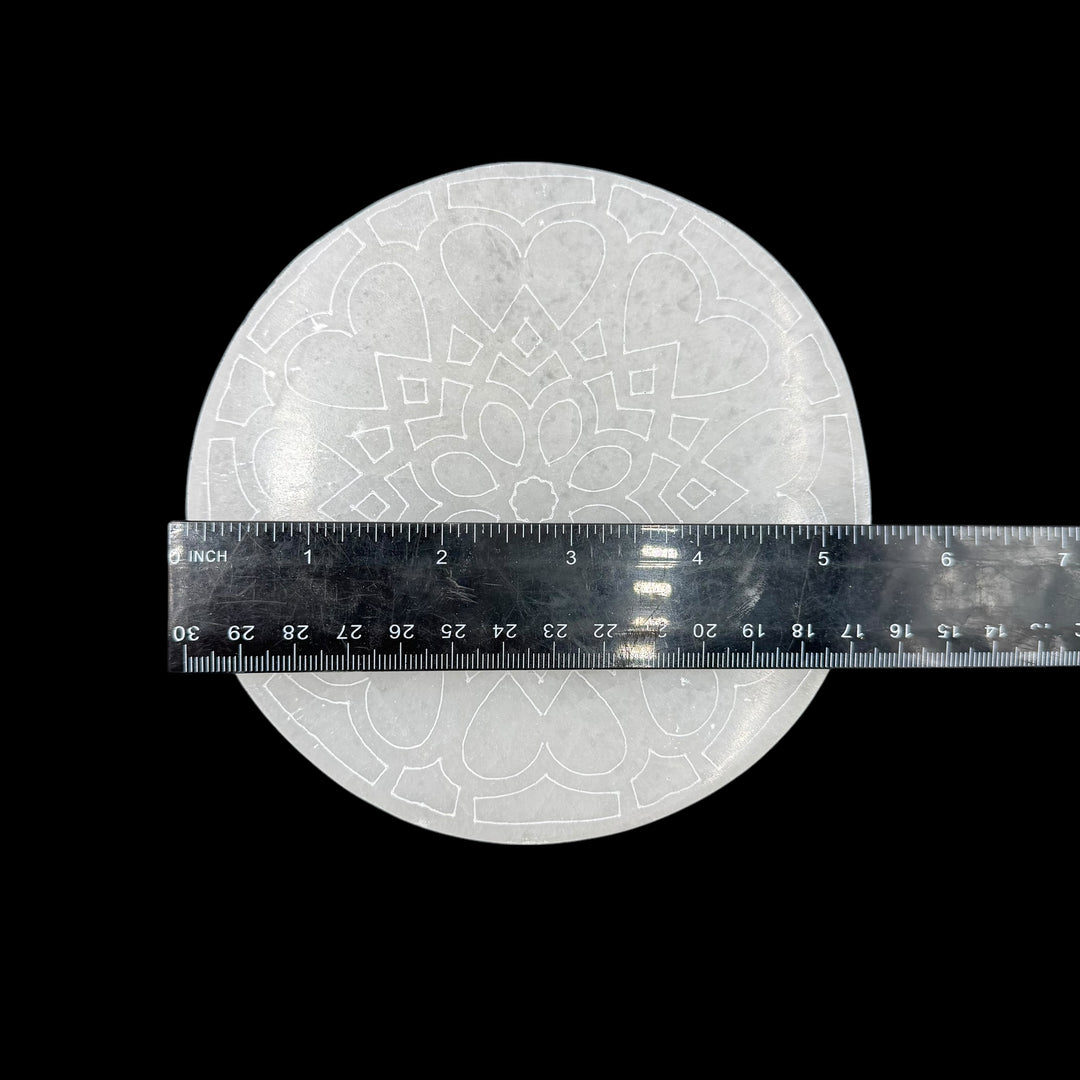 Selenite Charging Plate - Mandala 5.5"