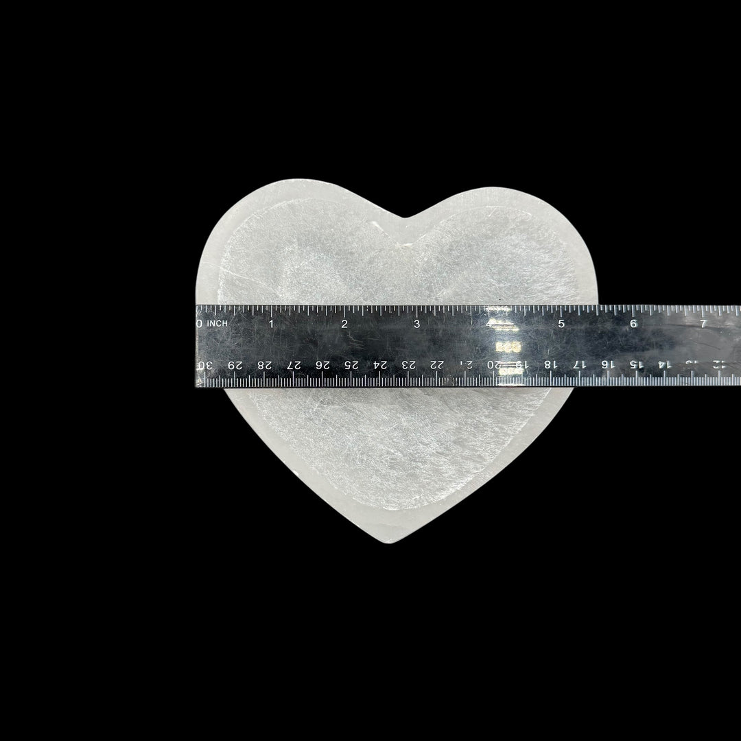 Selenite Heart Bowl 5.5"