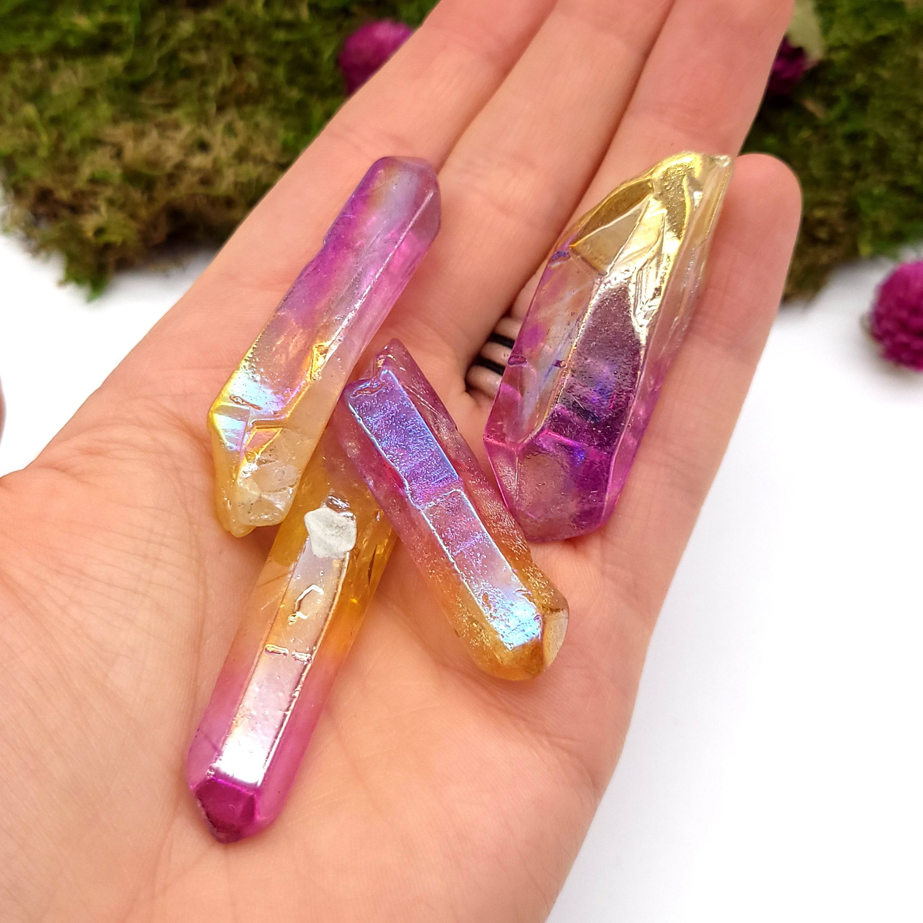 Yellow hot sale aura quartz