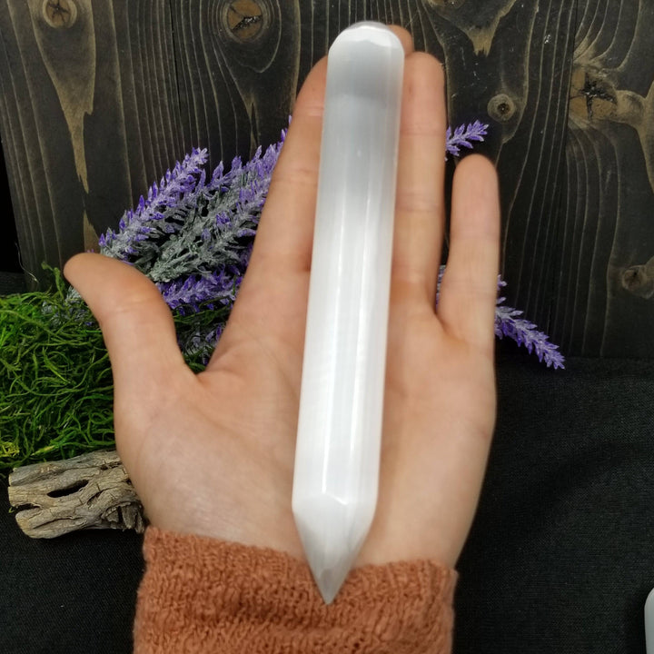 Selenite Wand - Round / Point - Funky Stuff