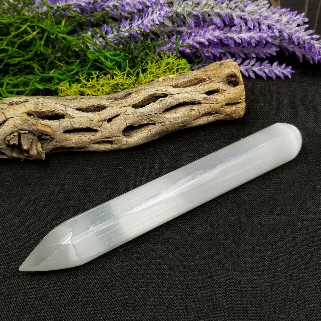 Selenite Wand - Round / Point - Funky Stuff