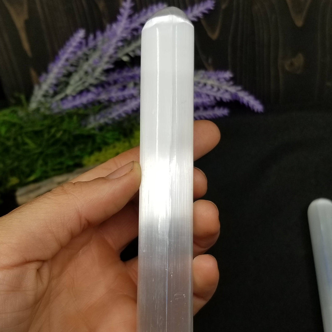 Selenite Wand - Round / Point - Funky Stuff