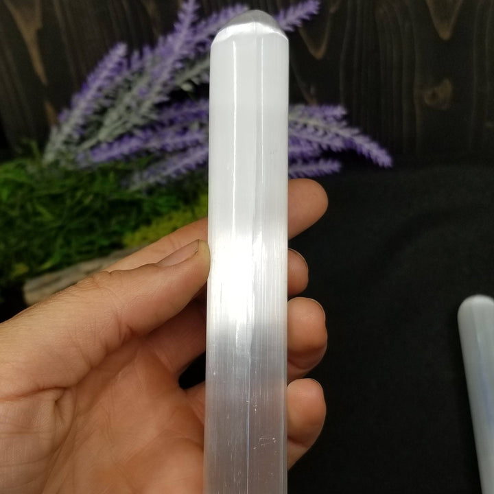 Selenite Wand - Round / Point - Funky Stuff