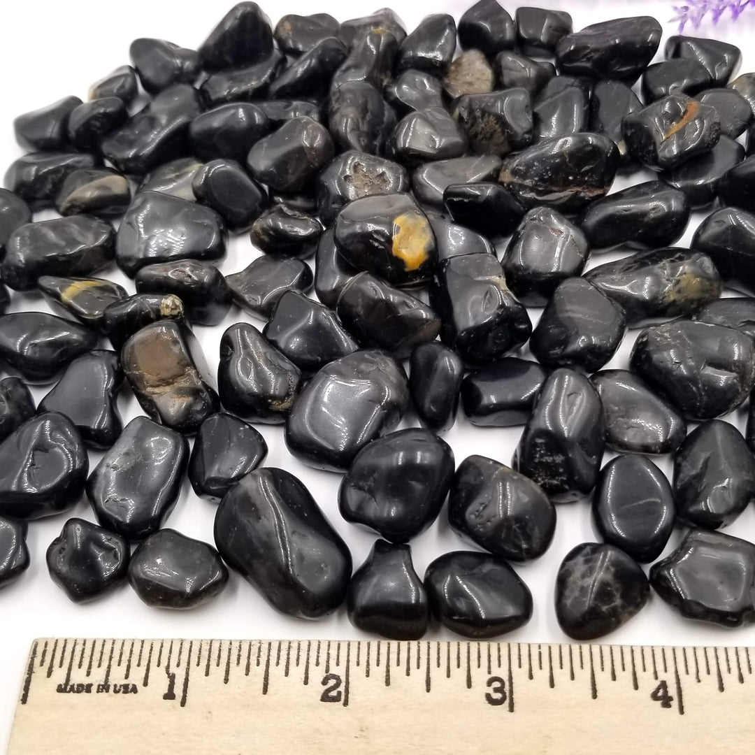 Black Onyx Tumbled Stones 1 LB - Funky Stuff