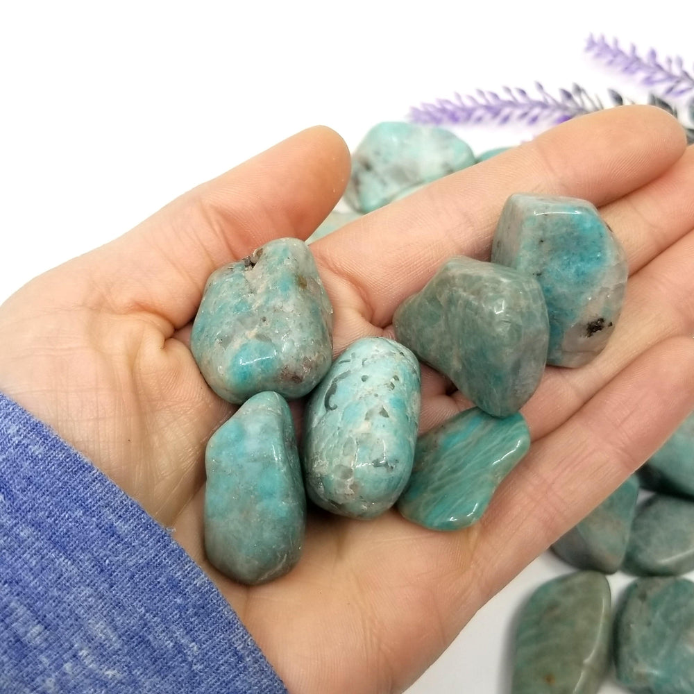 Amazonite Tumbled Stones 1 LB - Funky Stuff