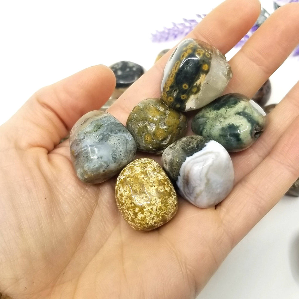 Ocean Jasper Tumbled Stones 1 LB - Funky Stuff