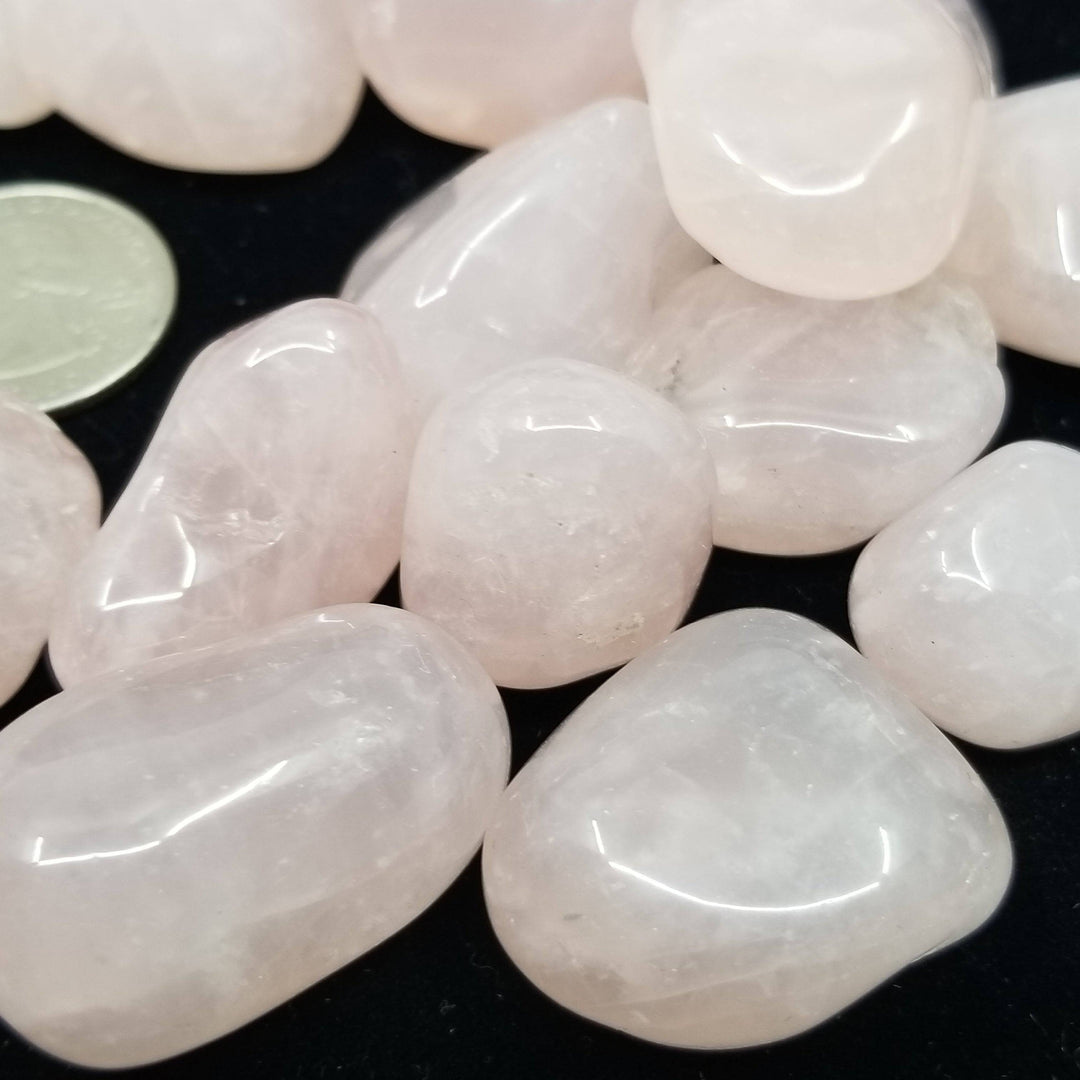 Rose Quartz Tumbled Stones 1 LB - Funky Stuff